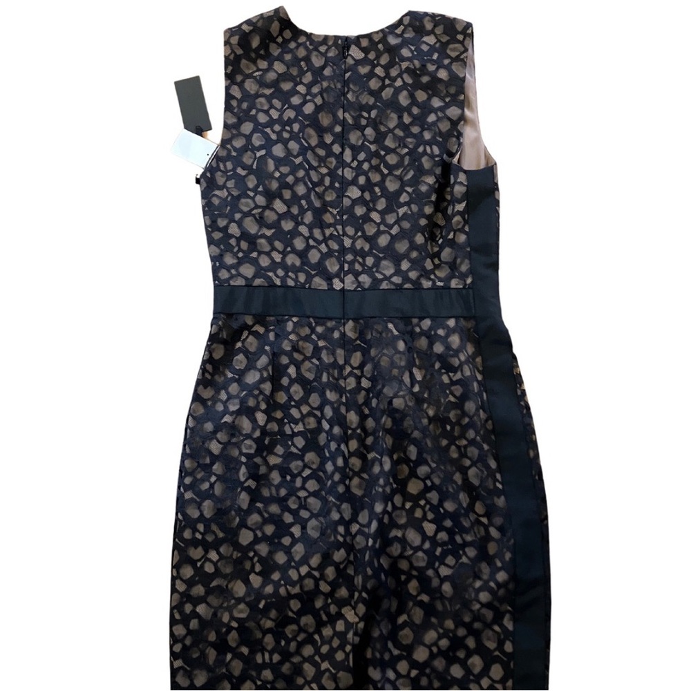 NWT Vera Wang Collection Black Cocktail Coastal Sleeves Dress Size 8 - Picture 4 of 9